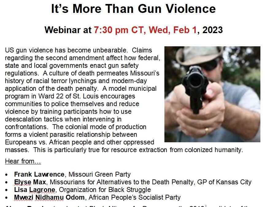 It’s More Than Gun Violence